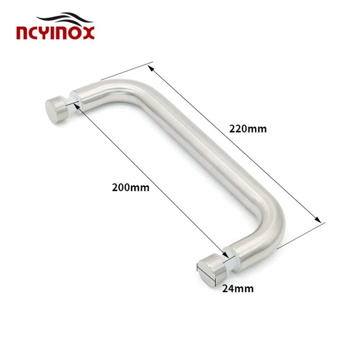 American Shower Screen Enclosure Room Glass Door Single Side Pull Handle