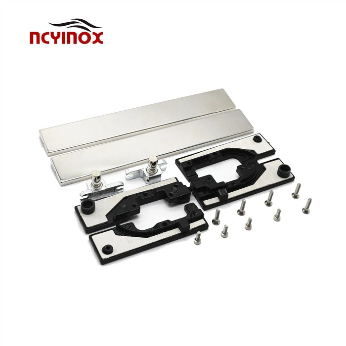 Double Over Panel Patch Stainless Steel Glass Door Fitting For Glass Foors